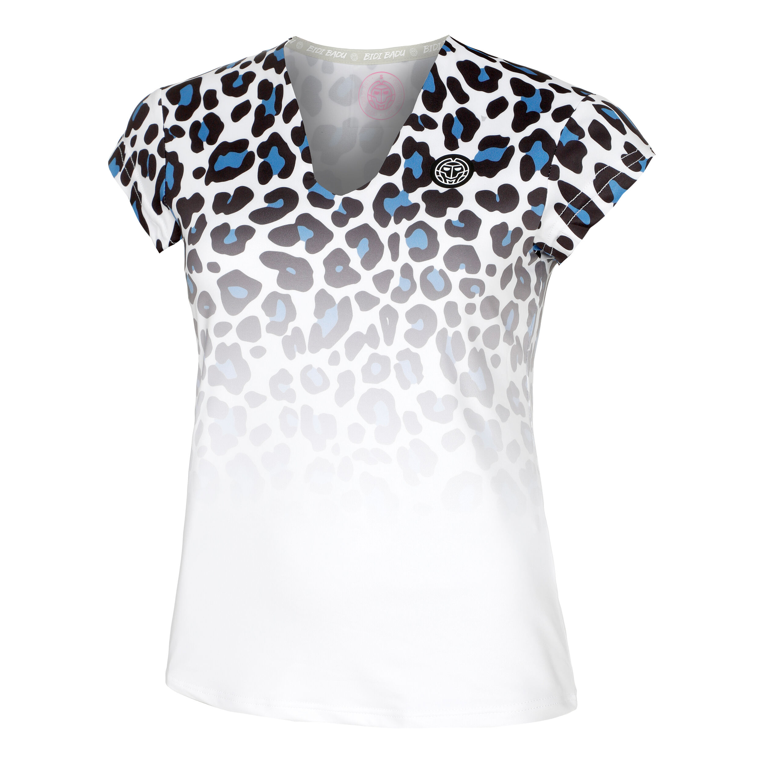 Leoparty Styles V-Neck T-Shirt Damen - Weiß, Schwarz