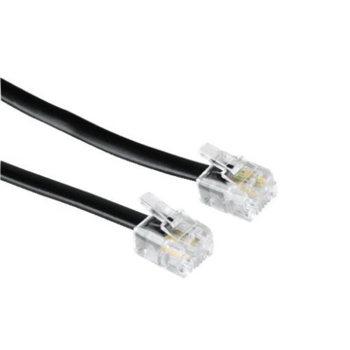 Hama Telefon-Kabel Modular-Anchlusskabel 6p4c Festnetztelefon (RJ11 Stecker Westernkabel 4-polig für Telefon, Fax etc)