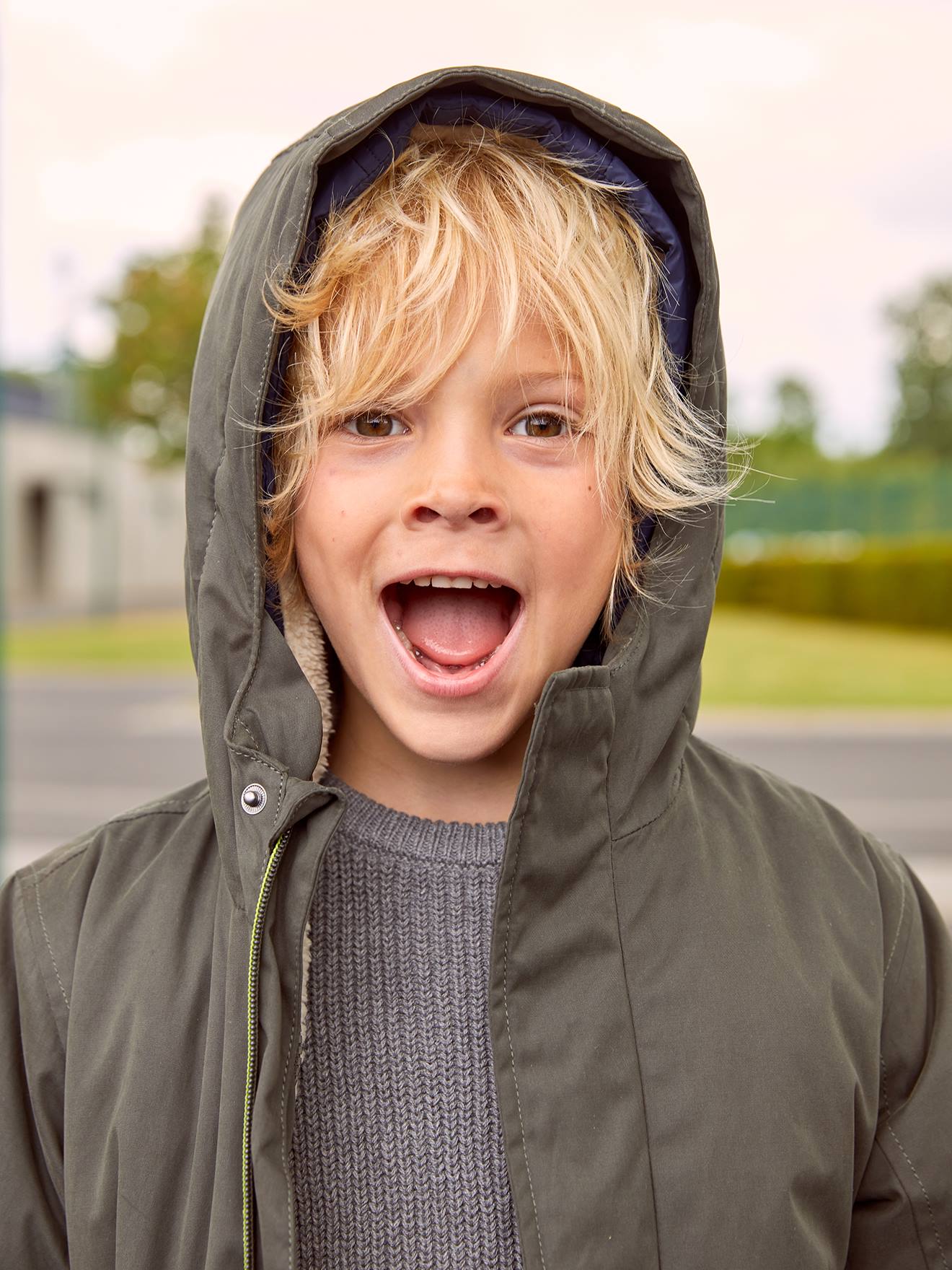 Vertbaudet Jungen 3-in-1-Jacke mit Recycling-Polyester - braun