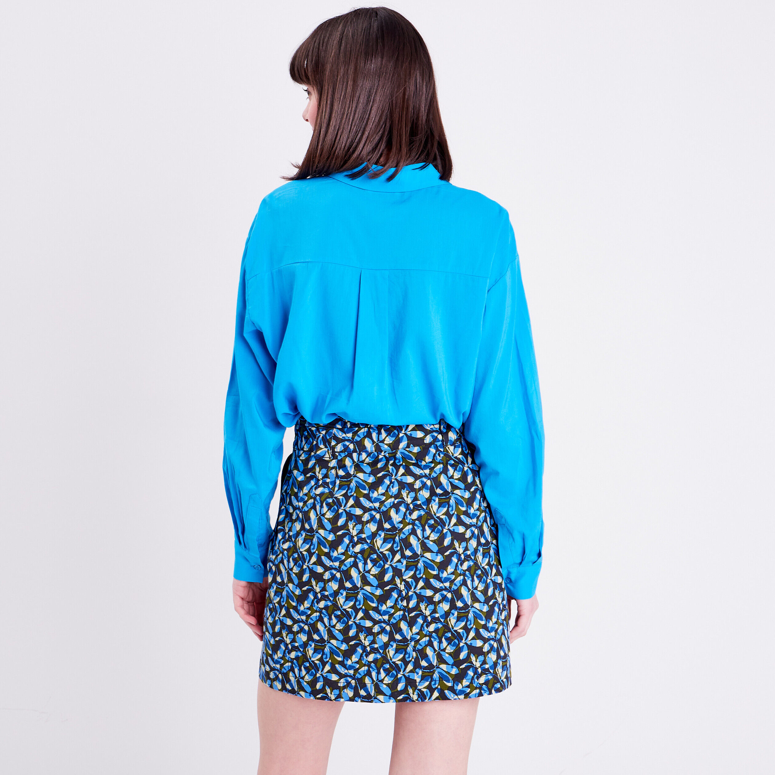 Chemise à manches longues bleu femme | Cache Cache