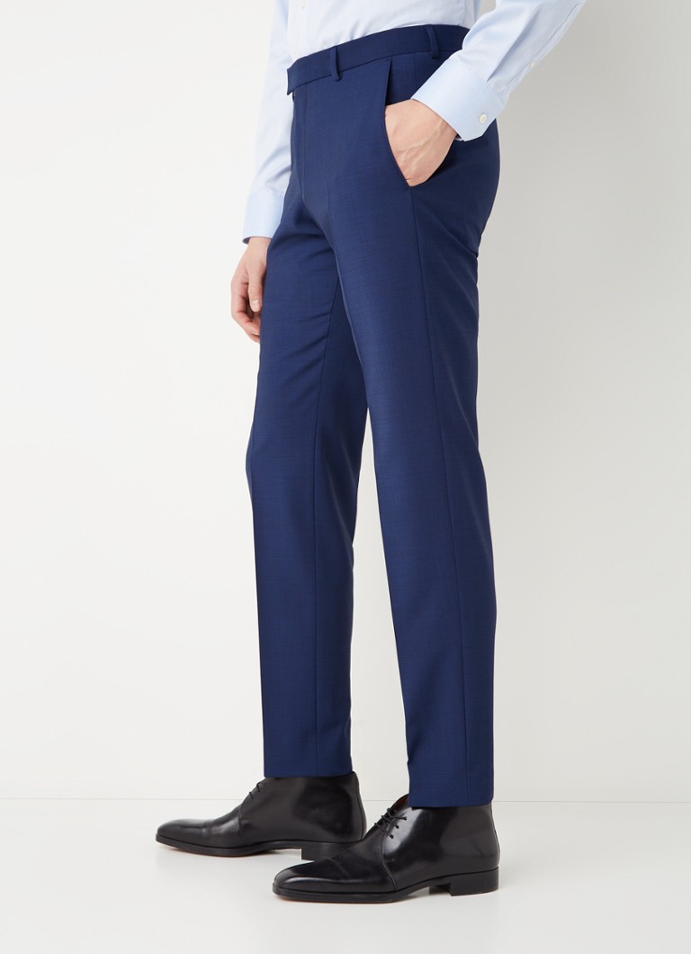 Strellson Flex Cross Mercer slim fit trousers in wool blend with micro design