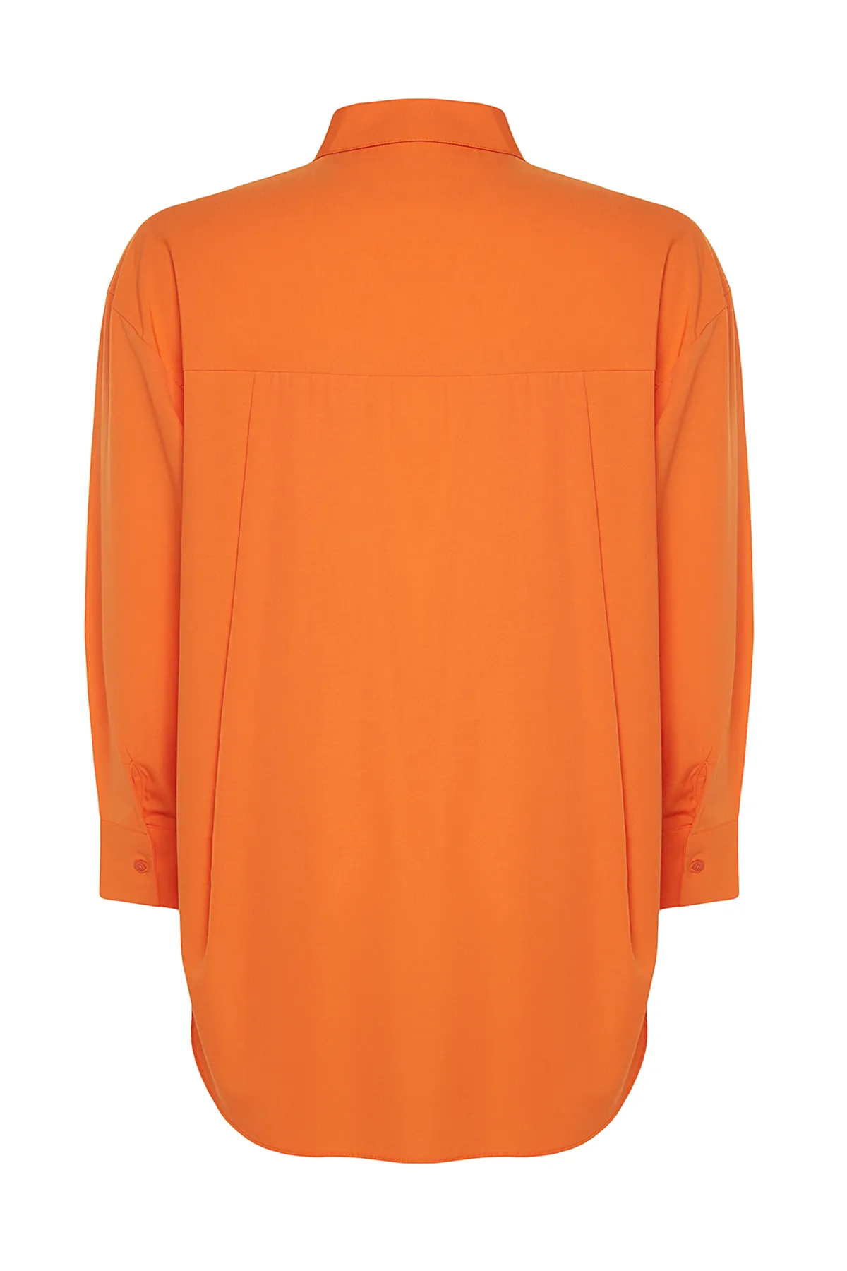 Trendyol Curve  Orangefarbenes Hemd mit Hemdkragen
