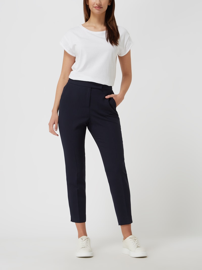 Stoffhose mit Viskose-Anteil Modell 'Sue' in marineblau
