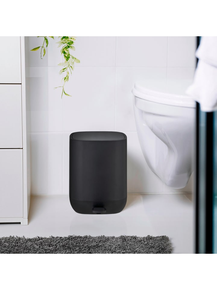 Wenko Treteimer Mod. Davos, Schwarz 6,5 L, Treteimer Davos, Schwarz 6,5 L in Schwarz günstig kaufen onesize