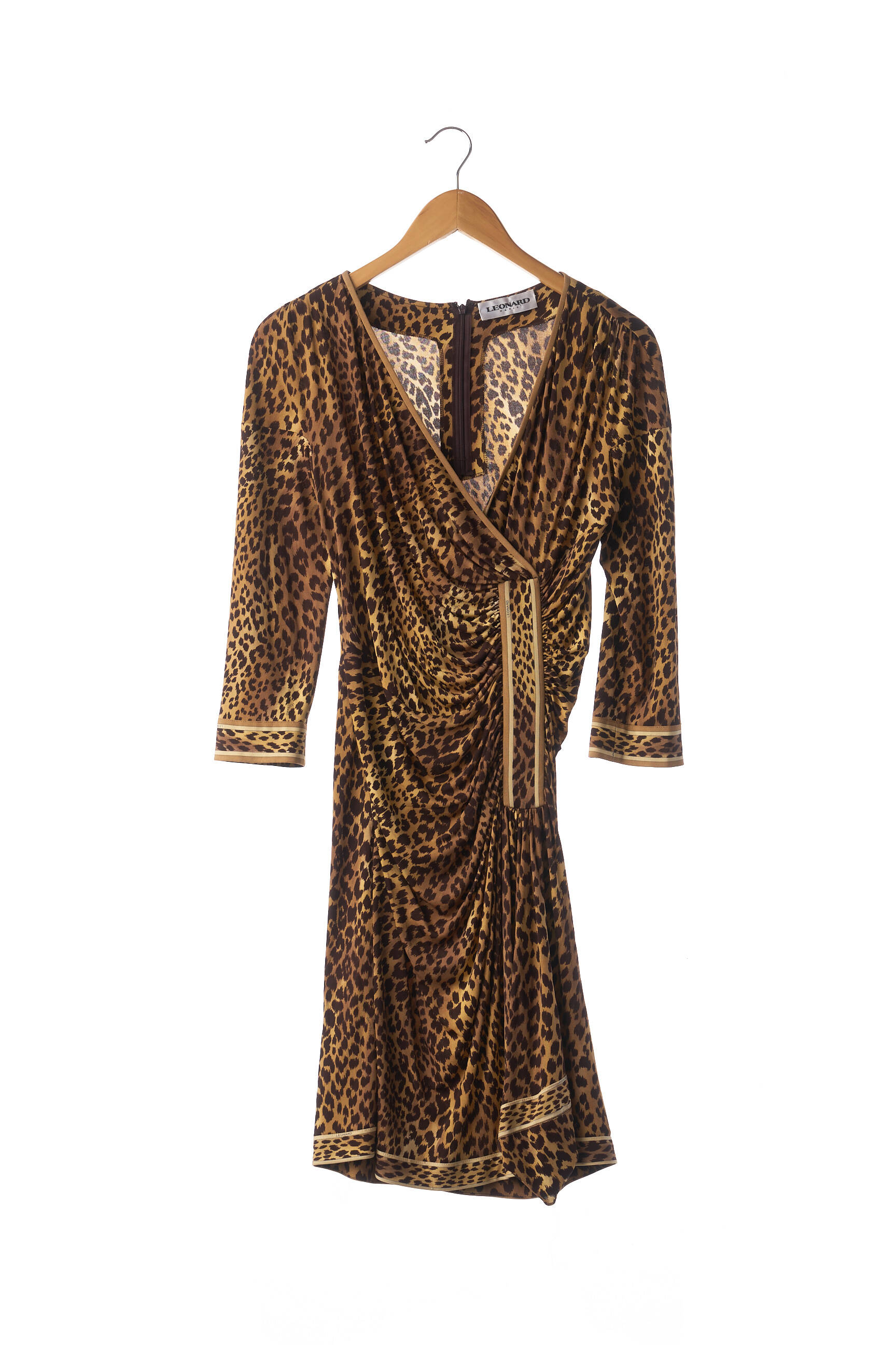 Leonard Paris Robes Mi Longues Femme couleur marron