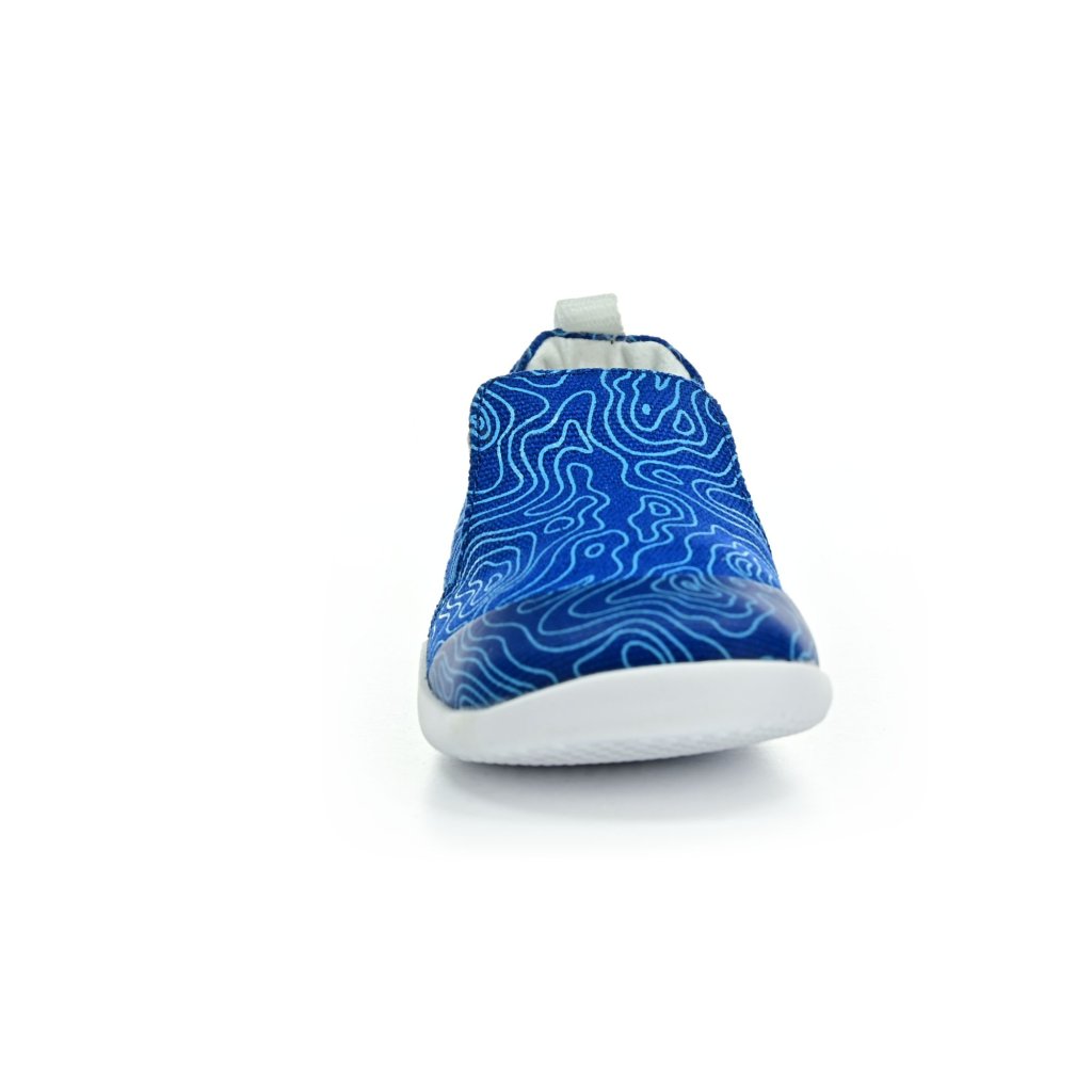 Bobux Scamp Organic Snorkel Blue Topographic Barfußschuhe