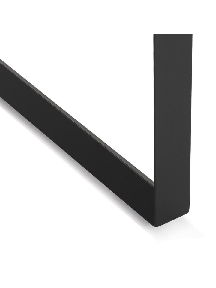 KADIMA DESIGN Schreibtisch 140x140 cm robust Büro Computertisch geräumig in Braun-Schwarz günstig kaufen