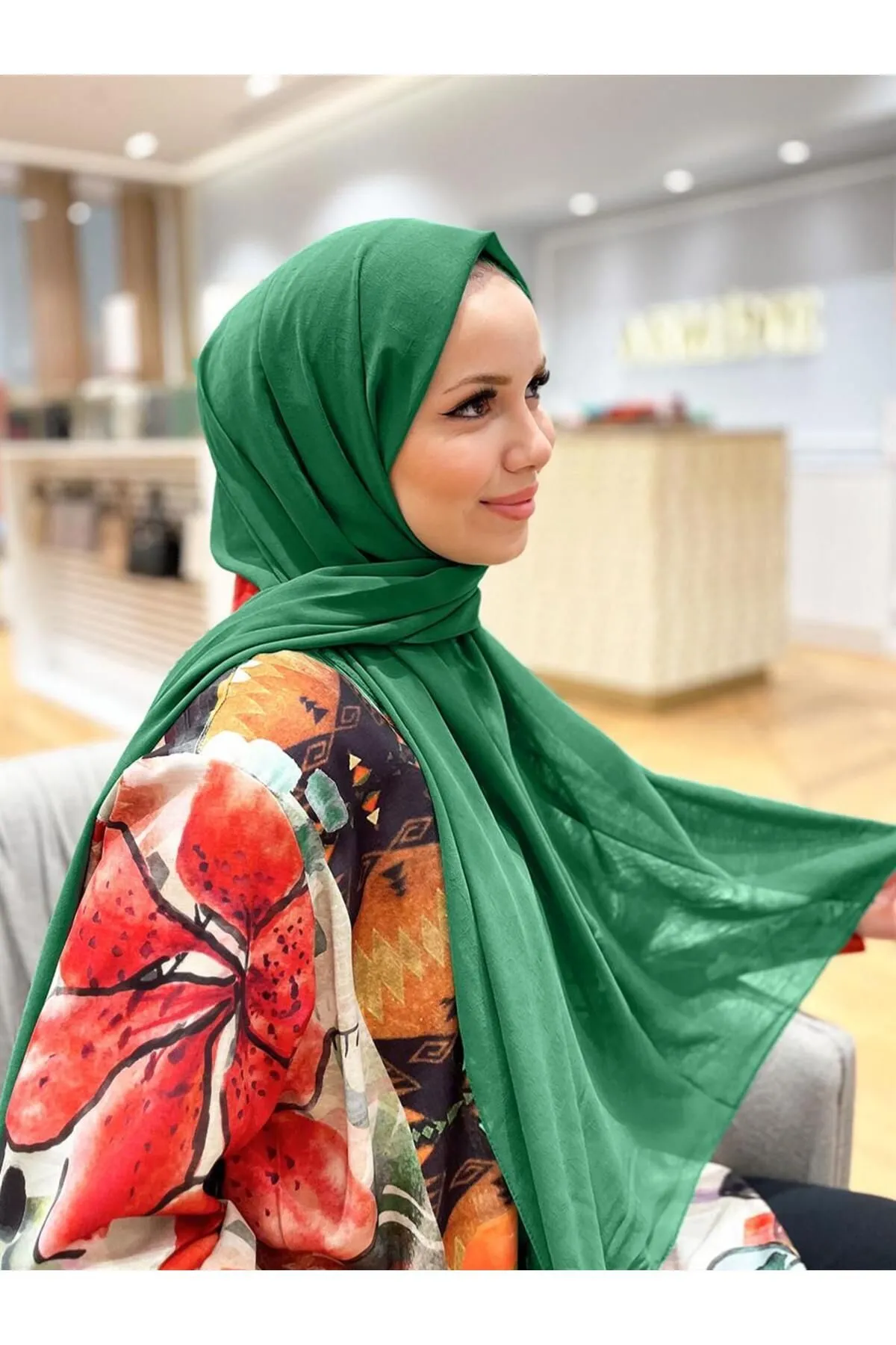 Armine  Trend Crinkle-Chiffon-Schal – Atskrn-36 – Leuchtendes Grün