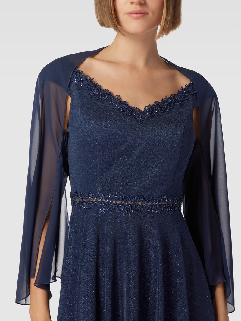 Bolero mit offener Vorderseite in marineblau