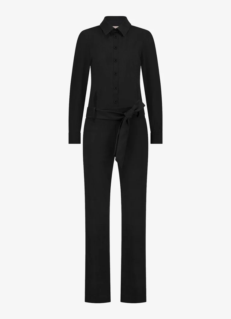 Studio Anneloes Angel straight fit jumpsuit with tie belt