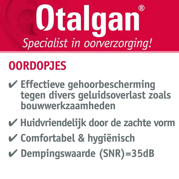 Otalgan Comfort -korvatulpat 2 paria