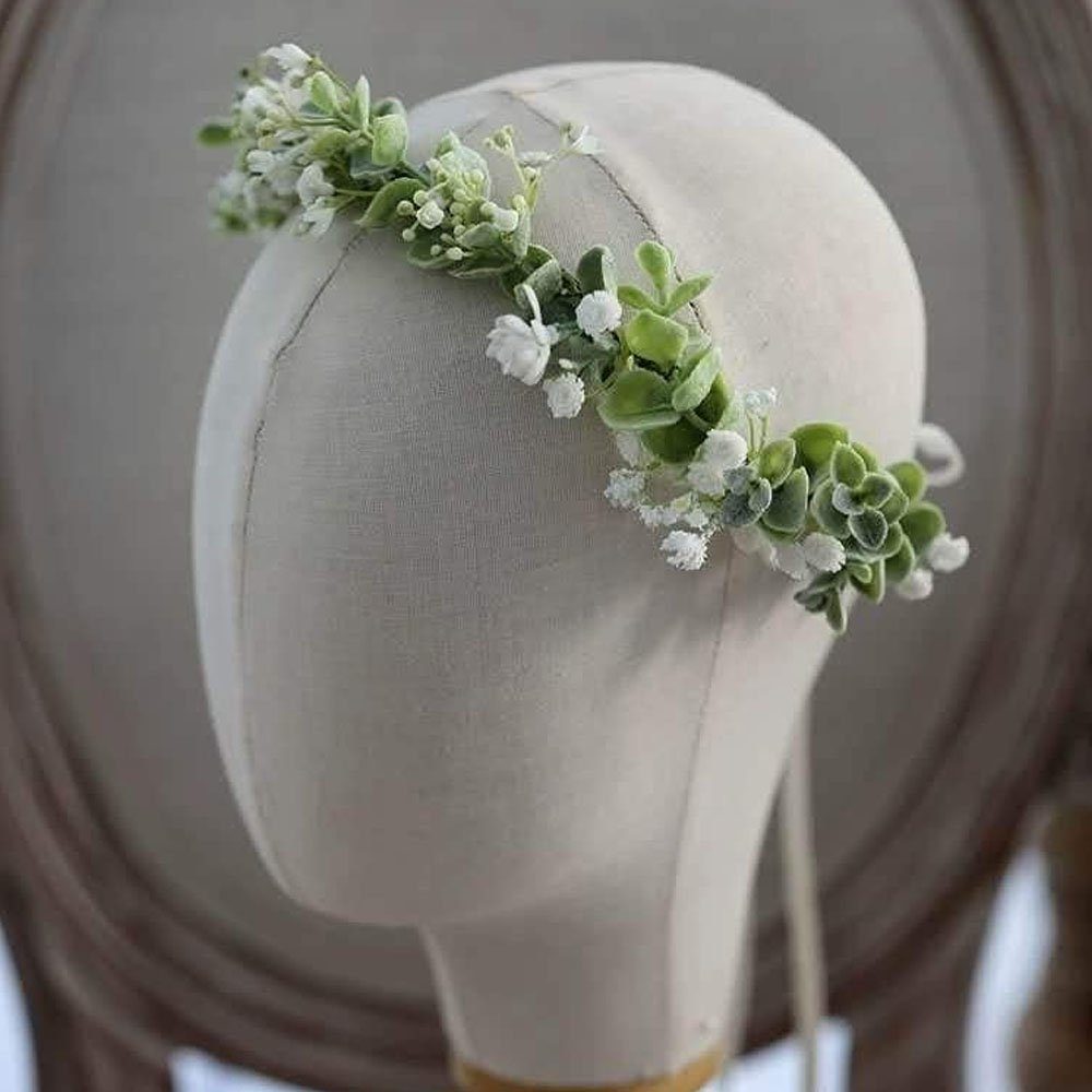 LENBEST Haarband Blumenkranz Haare Haar Haarband Künstliche Blumenkranz, 1-tlg., 1-tlg.