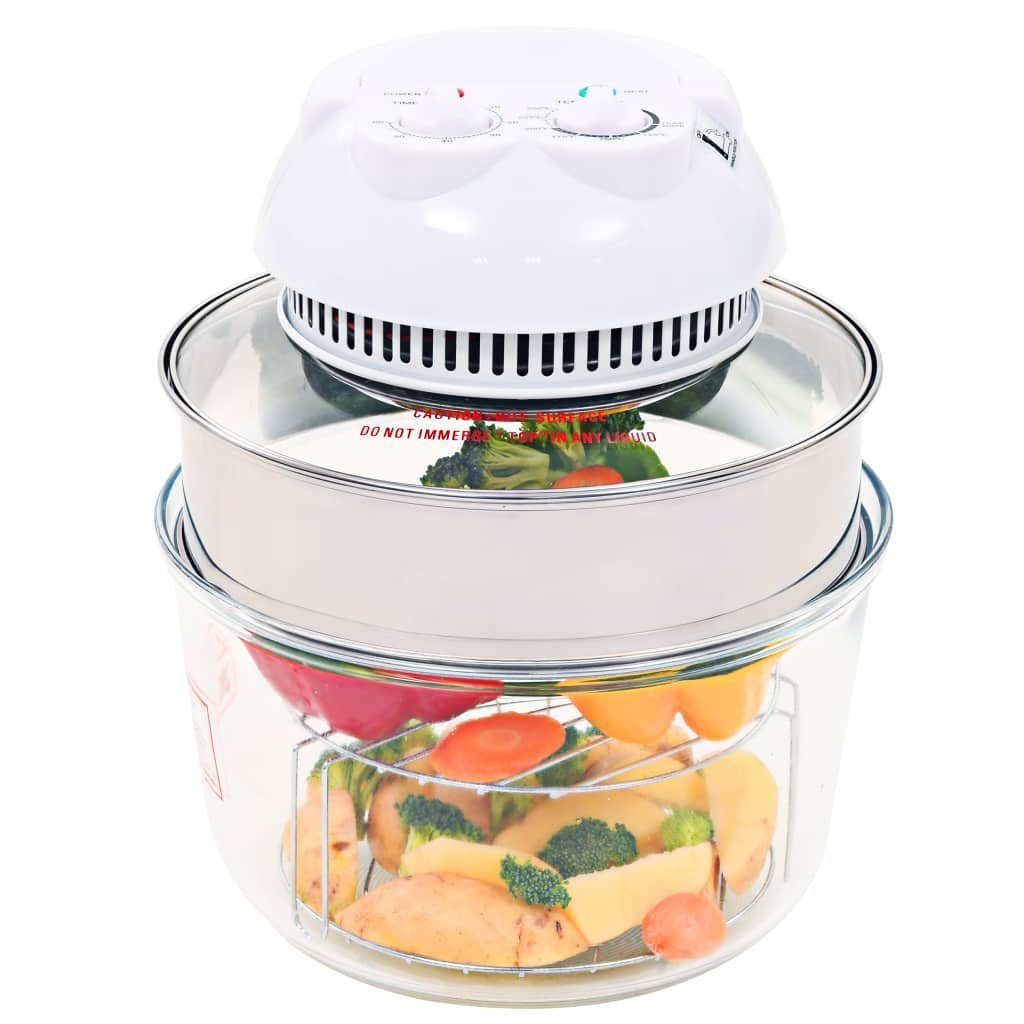 vidaXL Minibackofen Mini-Backofen Halogen-Konvektionsofen mit Erweiterungsring 800 W Minib