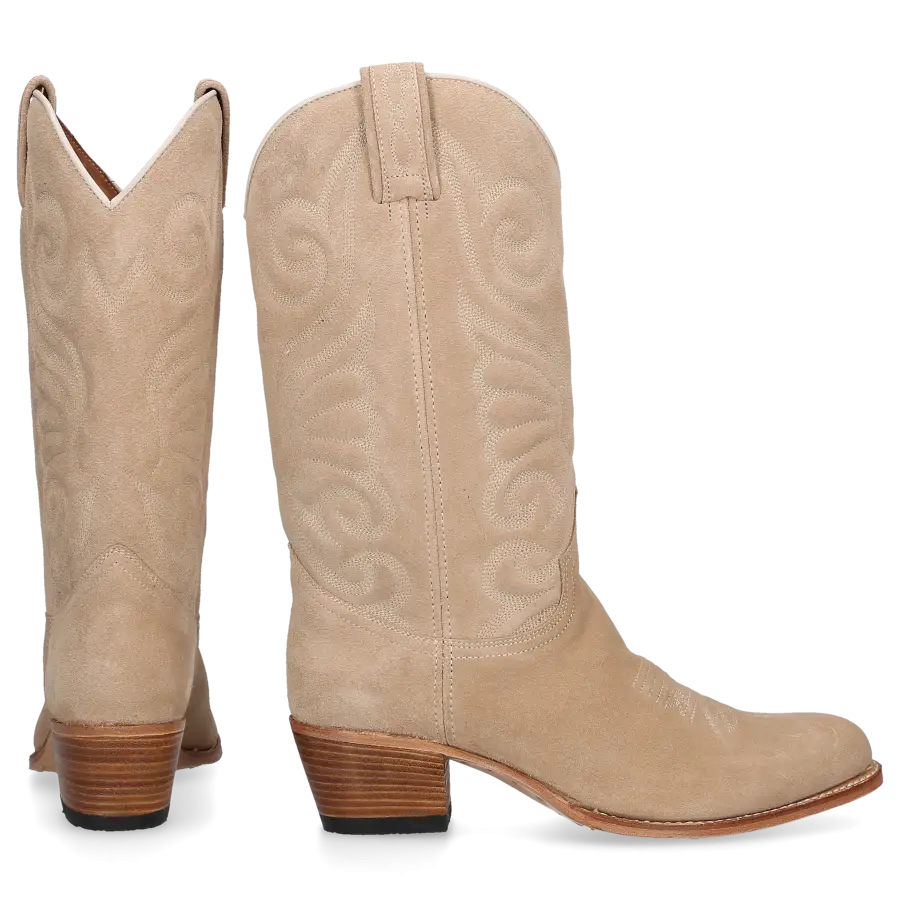 Sendra - Stiefel 11627 Veloursleder - beige