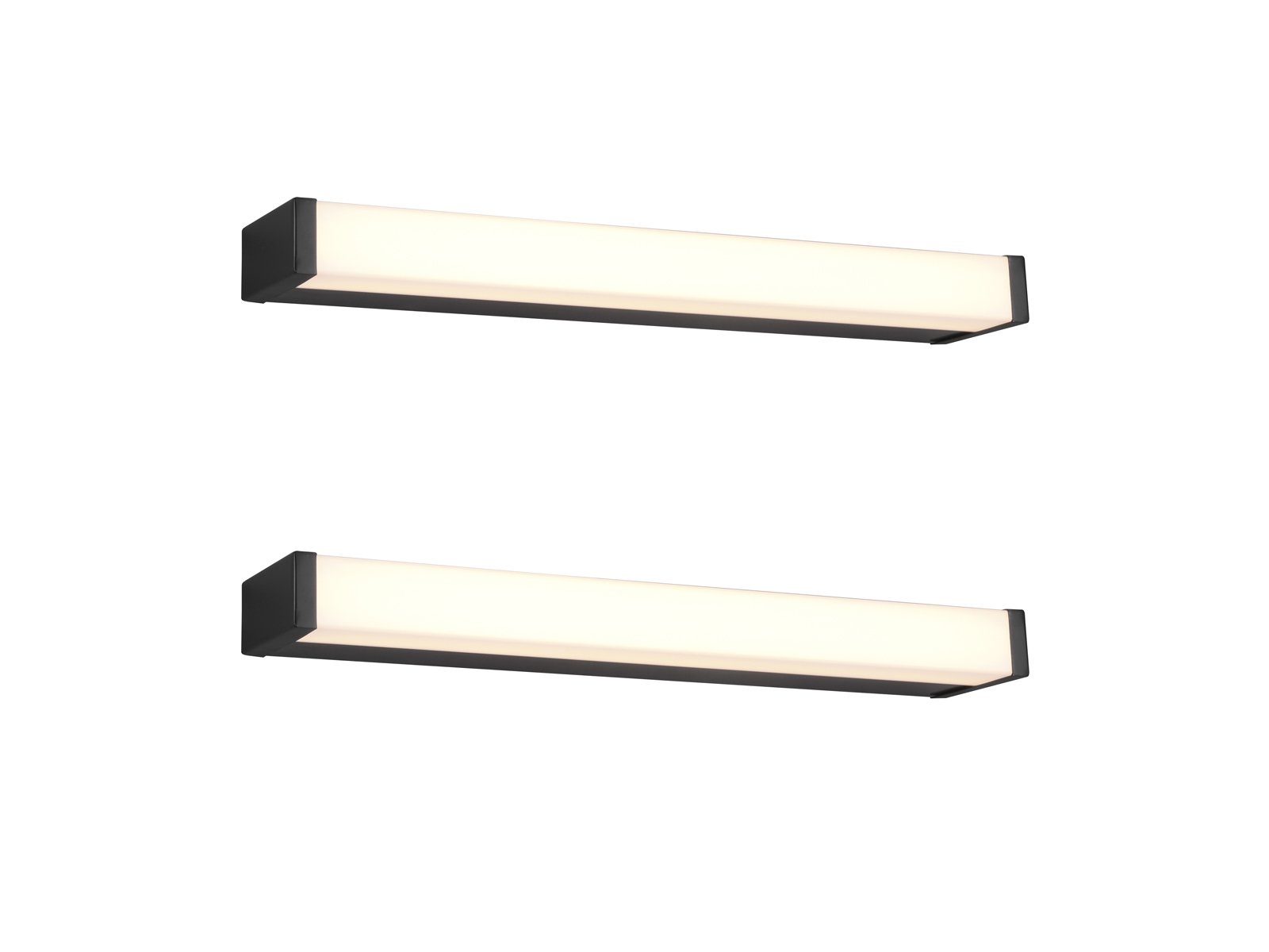 meineWunschleuchte Spiegelleuchte, LED fest integriert, Warmweiß, 2er Set LED Badezimmerlampe IP44, Badlampe Wand, Gäste WC B: 42,5cm