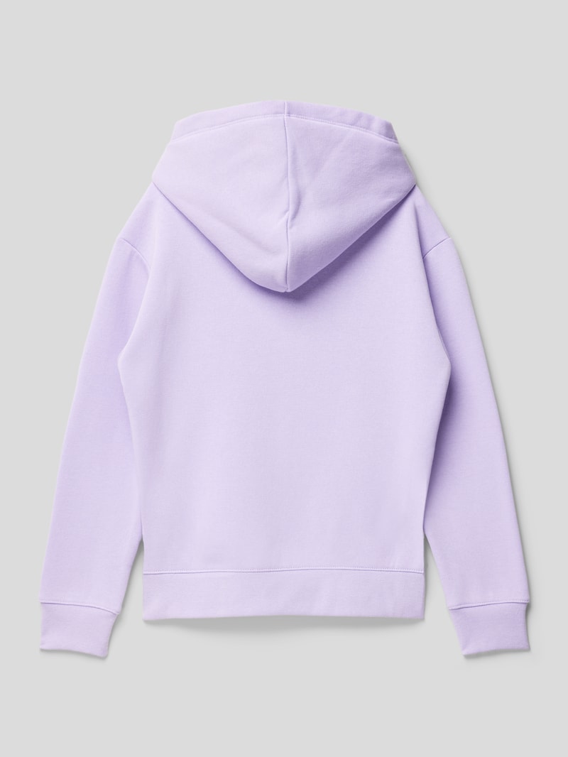 Hoodie mit Label-Stitching in flieder
