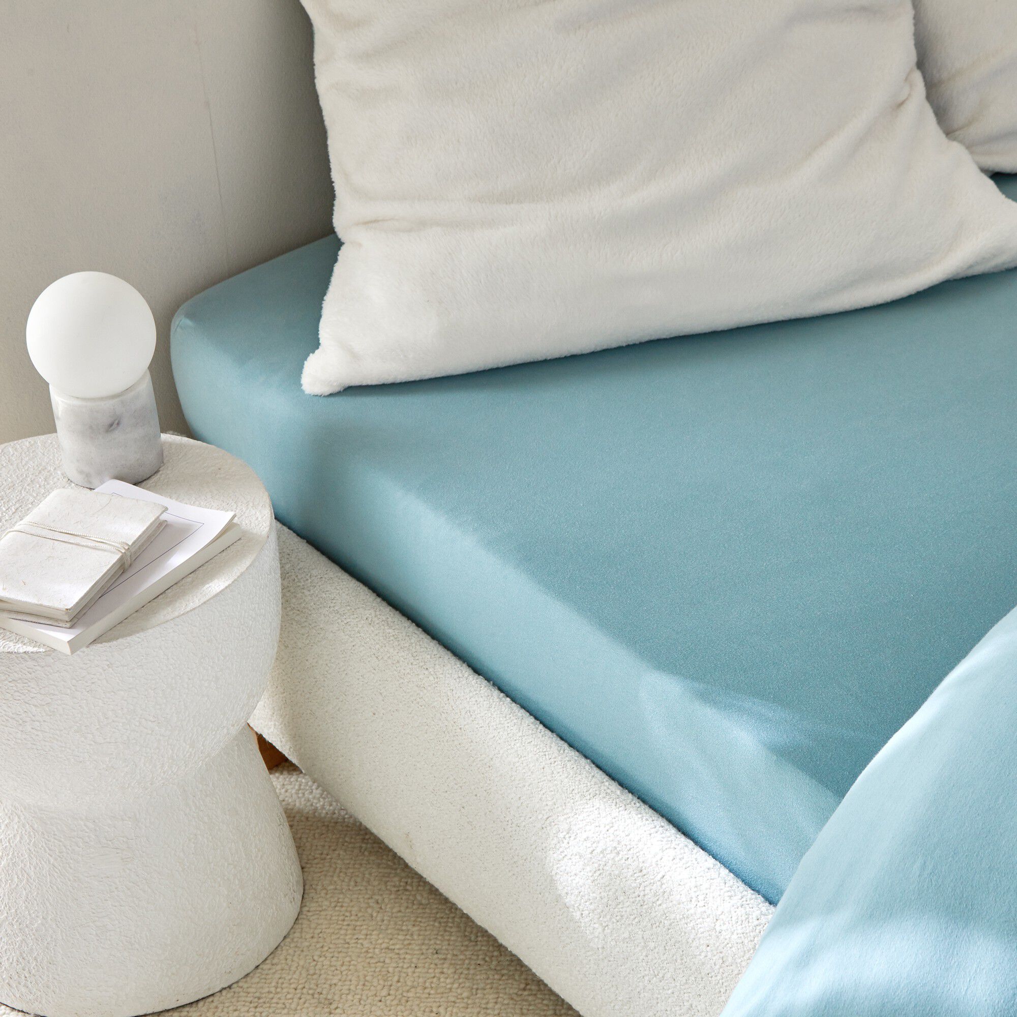Linge de lit réversible jersey polaire toucher peluche