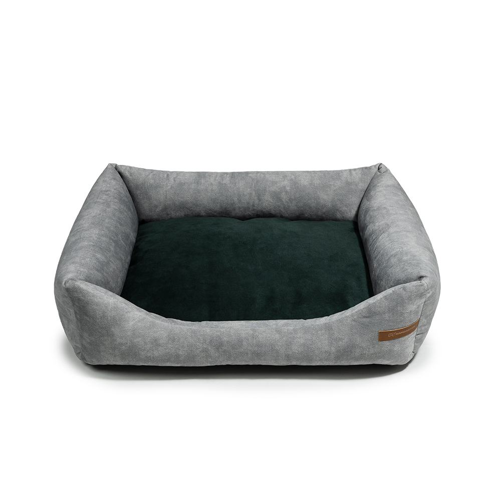 Rexproduct Hundebetten Rexproduct SoftColor luxury dog bed in grau color dunkelgrün M