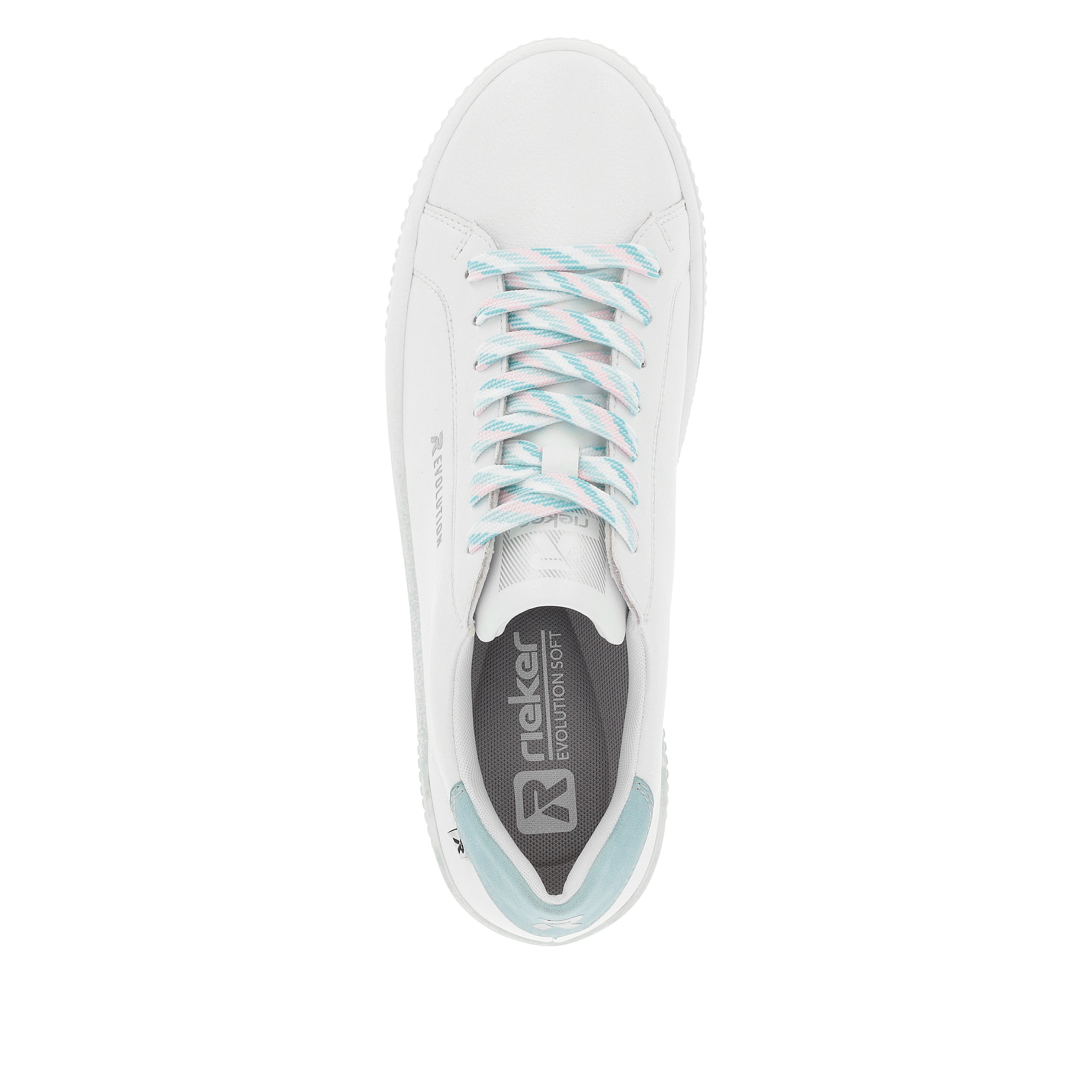 Rieker Damen Sneaker Low crystal-white light-aqua