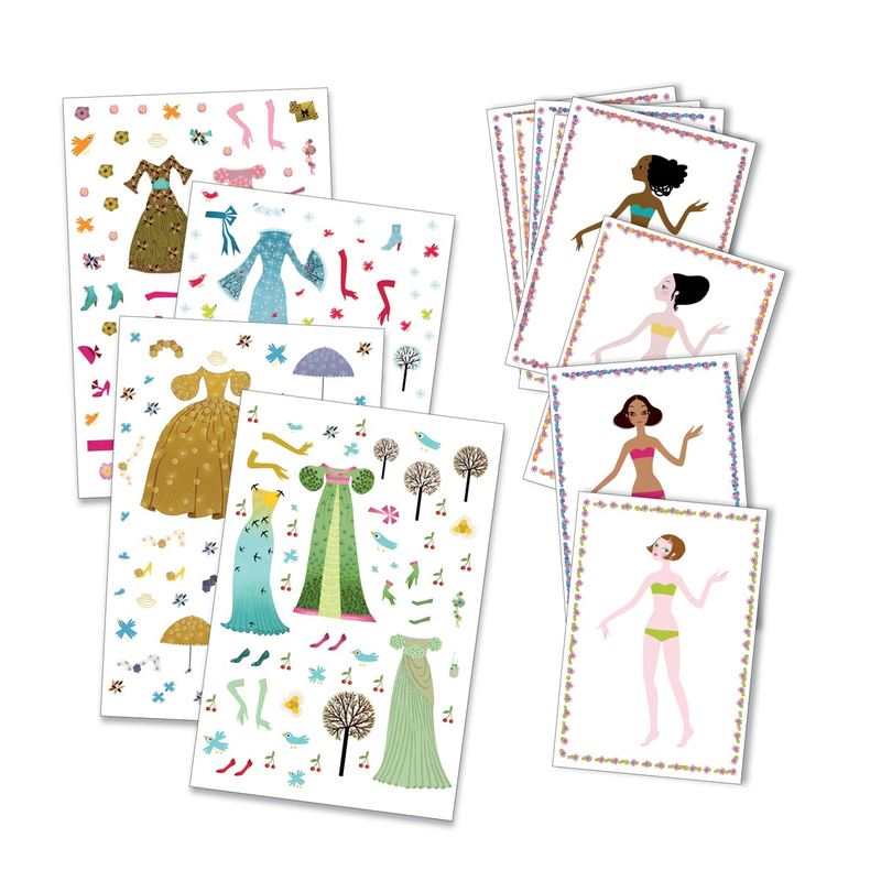 Stickers et paperdolls Robes des 4 saisons Djeco
