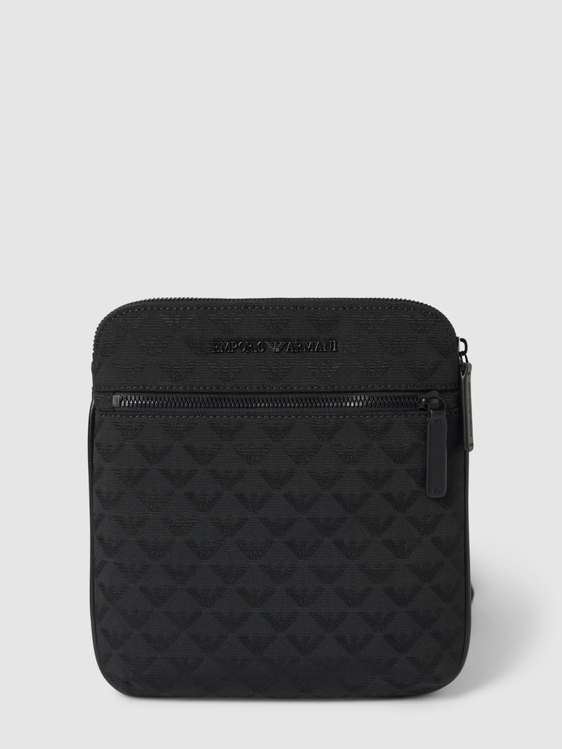 Bauchtasche mit Label-Detail in schwarz