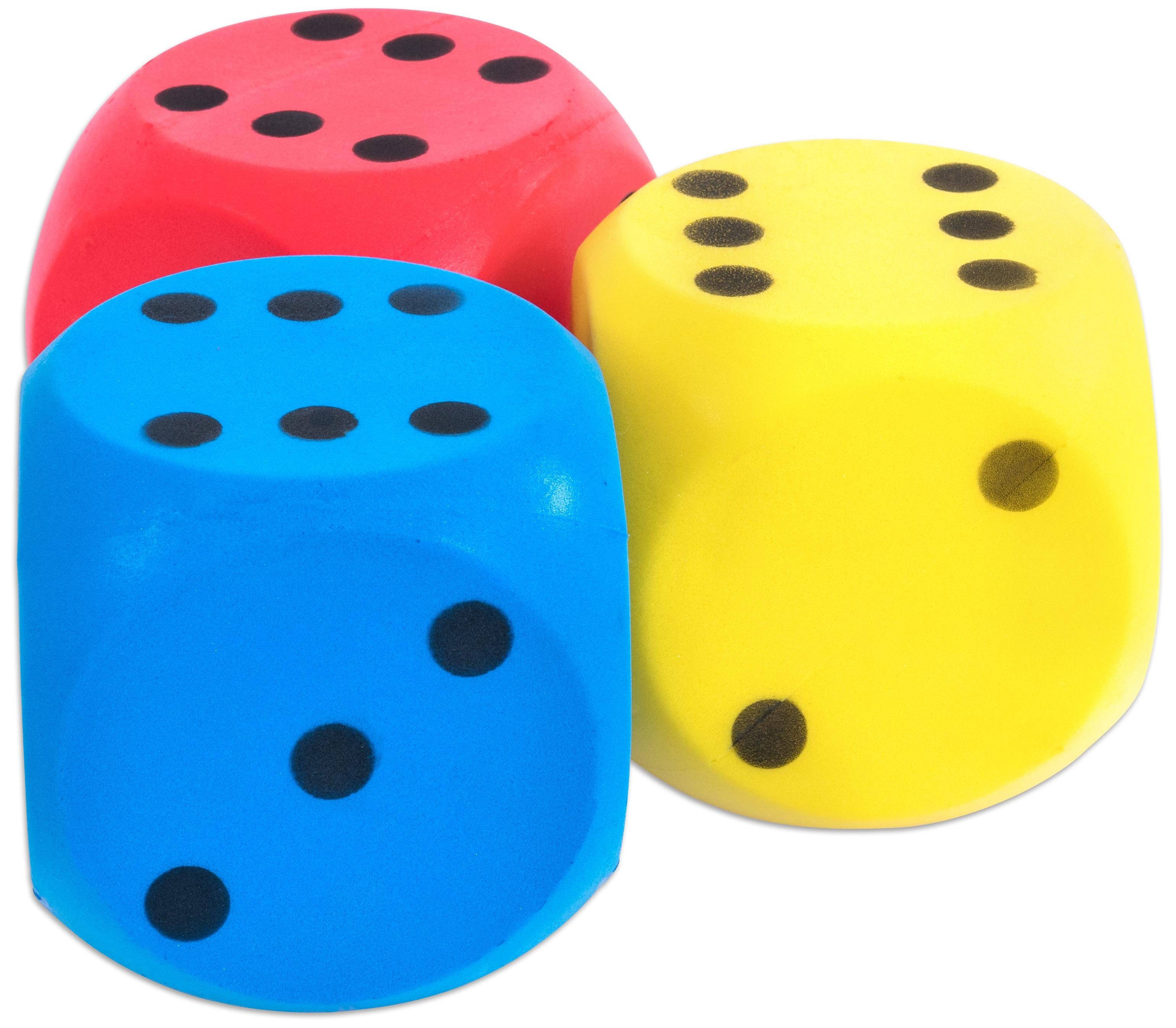 Betzold Lernspielzeug Schaumstoff-Würfel 3 Stück 16 cm - Softwürfel XXL-Würfel
