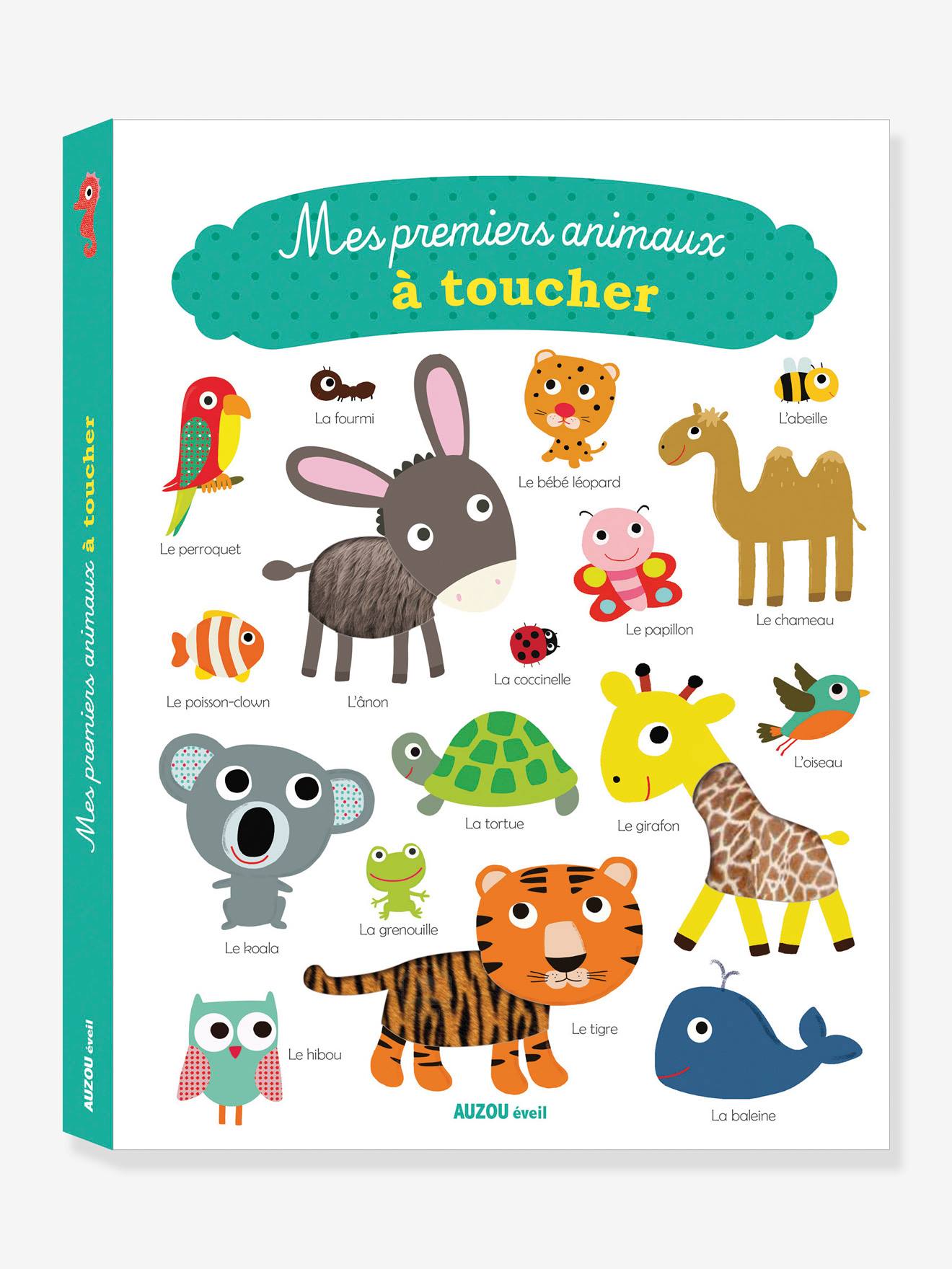 Imagier Mes premiers animaux à toucher AUZOU blanc