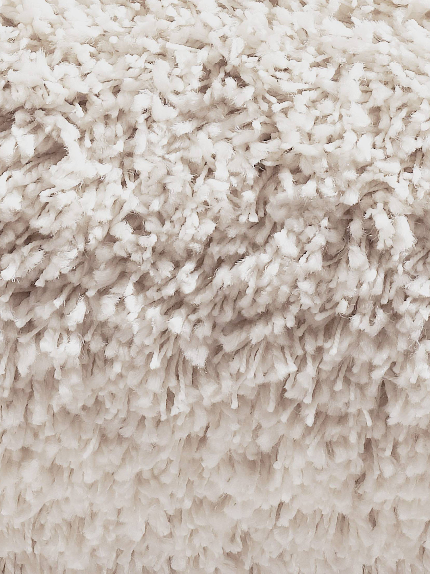 Luxury Shaggy Langflor-Teppichboden, Creme