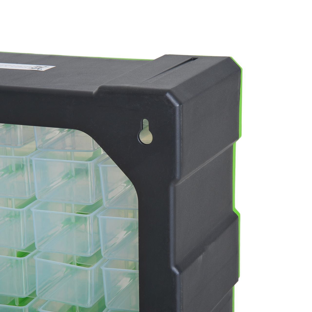 DURHAND Sortierkasten Kleinteilemagazin Teile Box Aufbewahrungsbox 39 Fächer Grün L38 x B16 x H47,5 cm