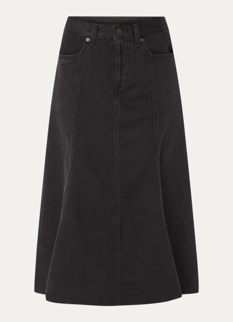 Fustă midi Levi's Cherish din denim cu buzunare laterale