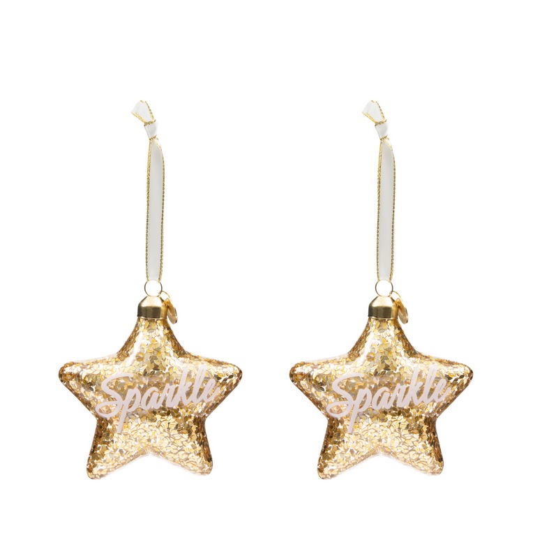 RM Sparkle Star Weihnachtskugeln 2 Stück