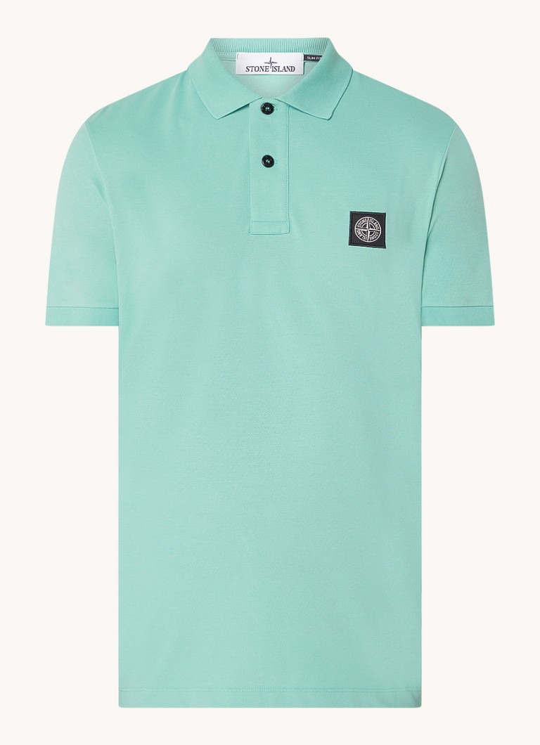 Πόλο μπλουζάκι Stone Island 2SC17 στενής εφαρμογής από βαμβακερό πικέ με λογότυπο