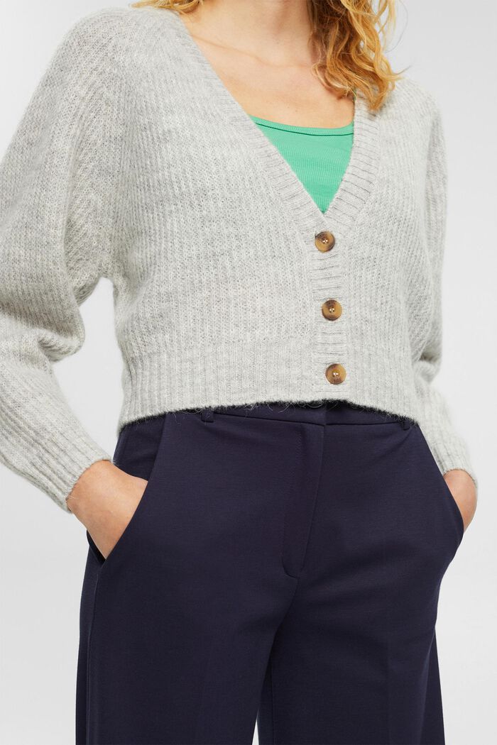 Cropped-Cardigan aus Wollmix