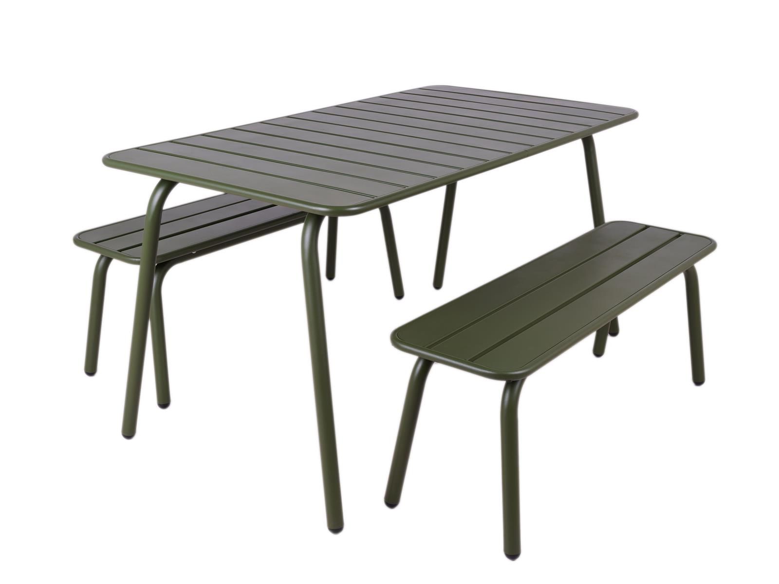 MaximaVida 3-teiliges 150 cm Metall-Picknick-Set
