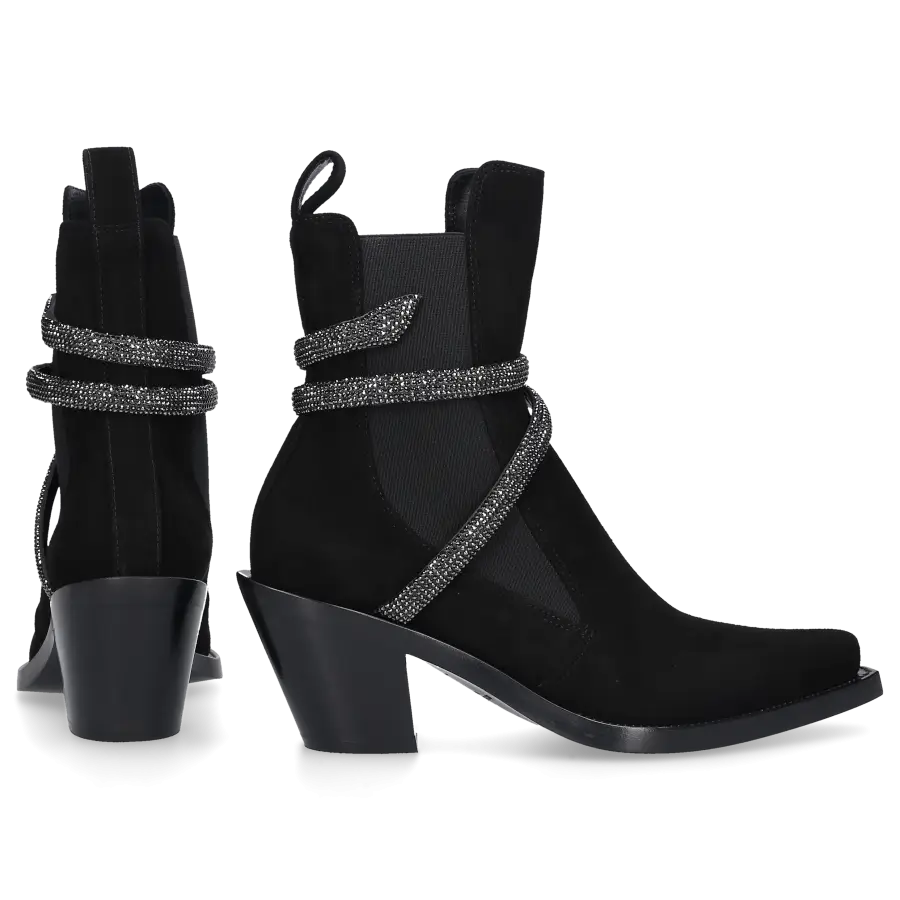 Rene Caovilla - Chelsea Boots CLEO Nubukleder - schwarz