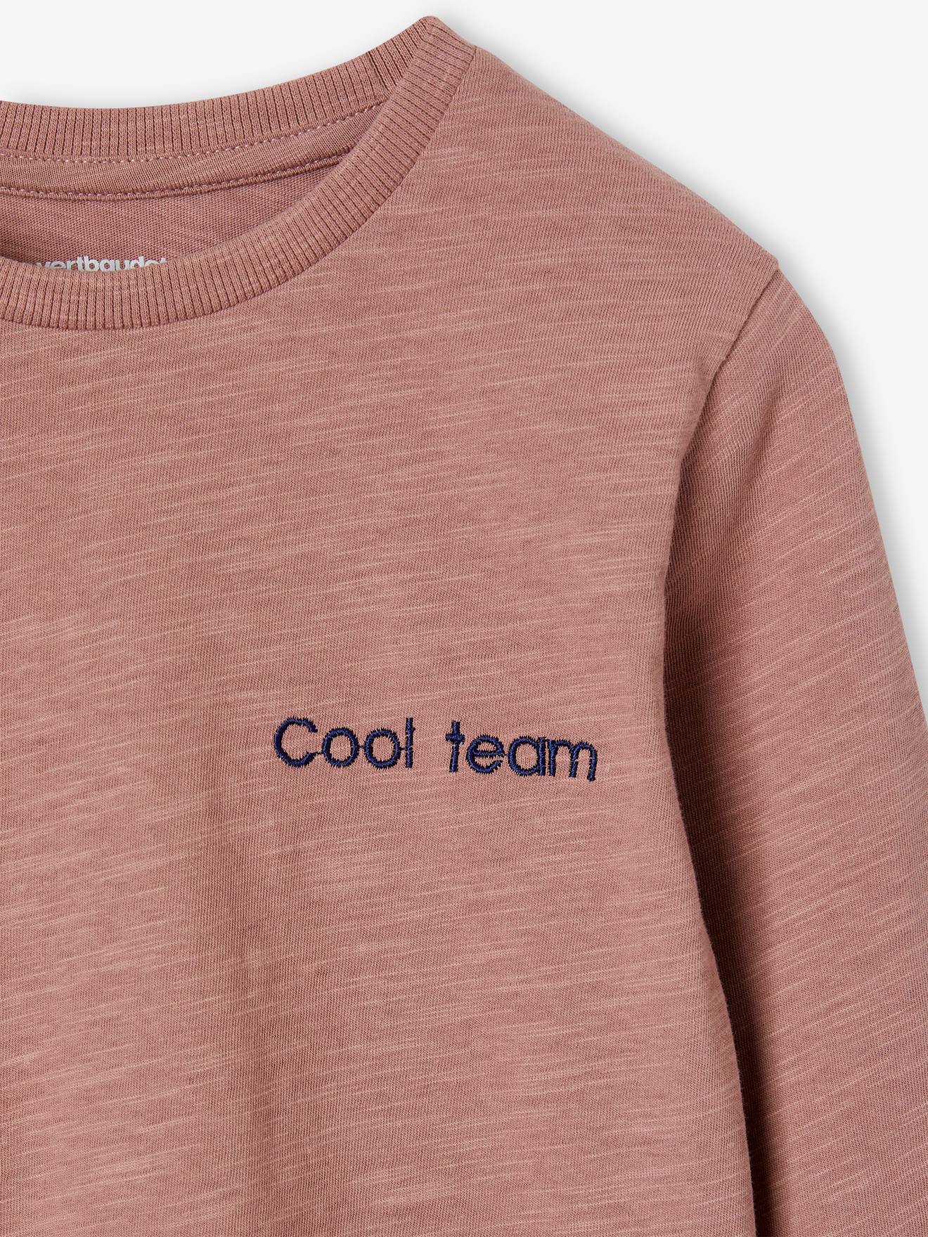 Vertbaudet Jungen Langarmshirt BASIC, personalisierbar Oeko-Tex - camelfarben