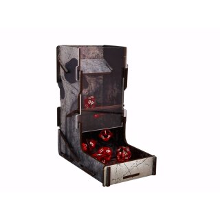 e-Raptor Dice Tower UV Print Old Skull