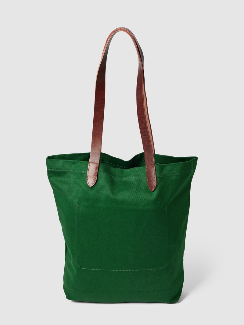 Tote Bag mit Label-Stitching in grün