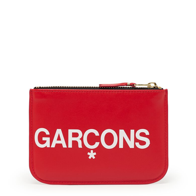 Comme des Garcons Wallet Huge Logo red