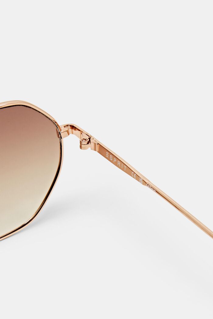 Sonnenbrille mit filigraner, goldener Fassung aus Metall