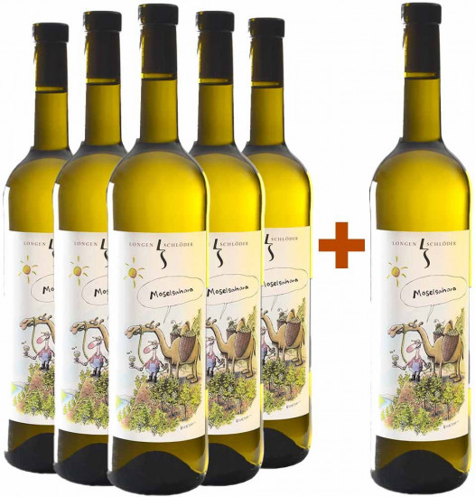 5+1 Riesling Moselsahara halbtrocken Paket - WeinKulturgut Longen-Schlöder