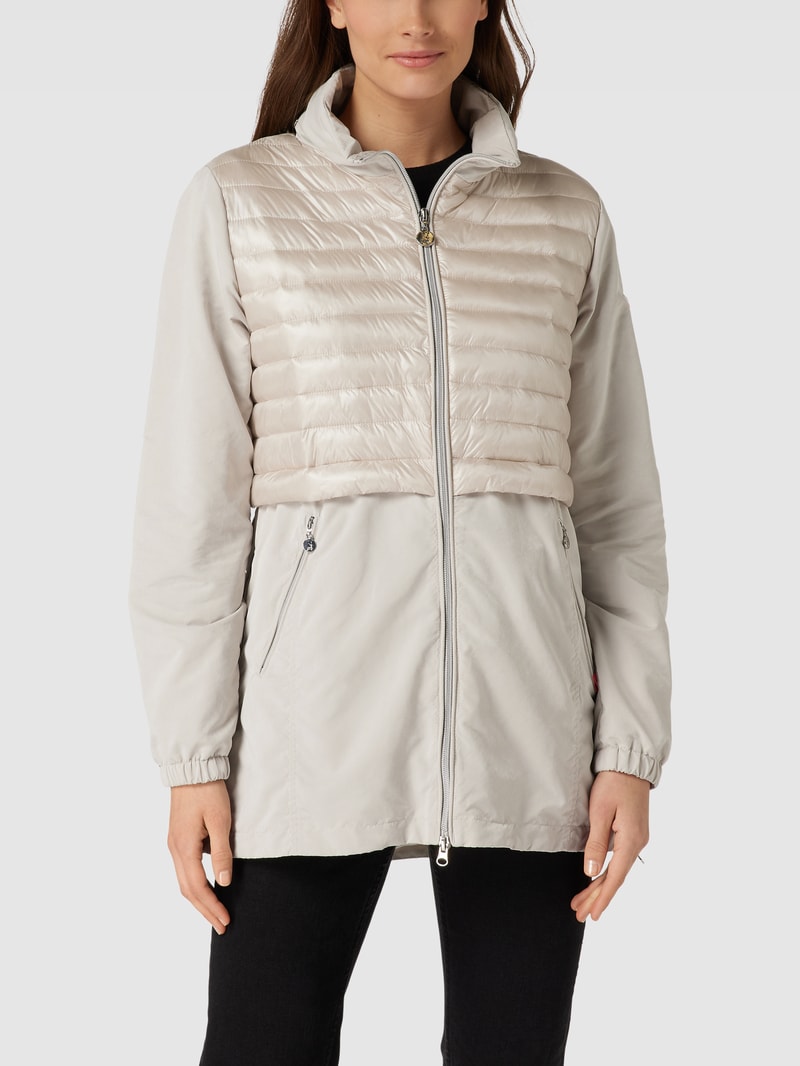 Jacke mit Stepp-Besatz in sand