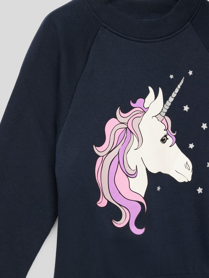 Sweatshirt mit Motiv-Print Modell 'RUNA' in lila