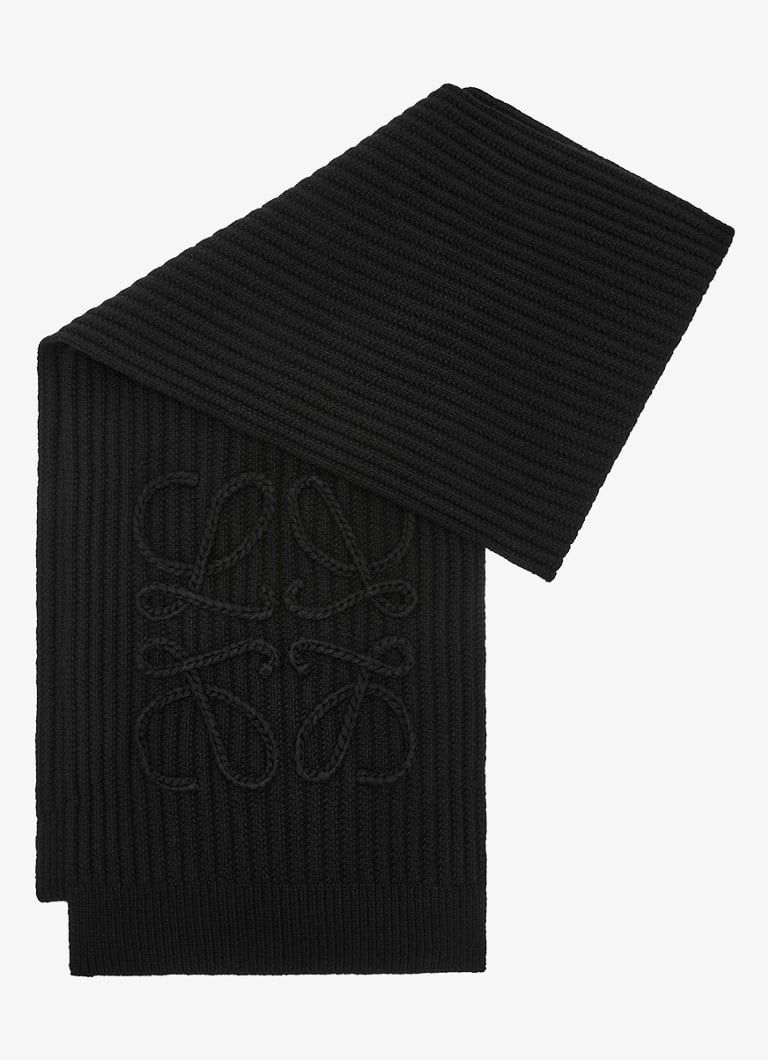 Cachecol de lã LOEWE Anagram com logotipo, 180 x 32 cm