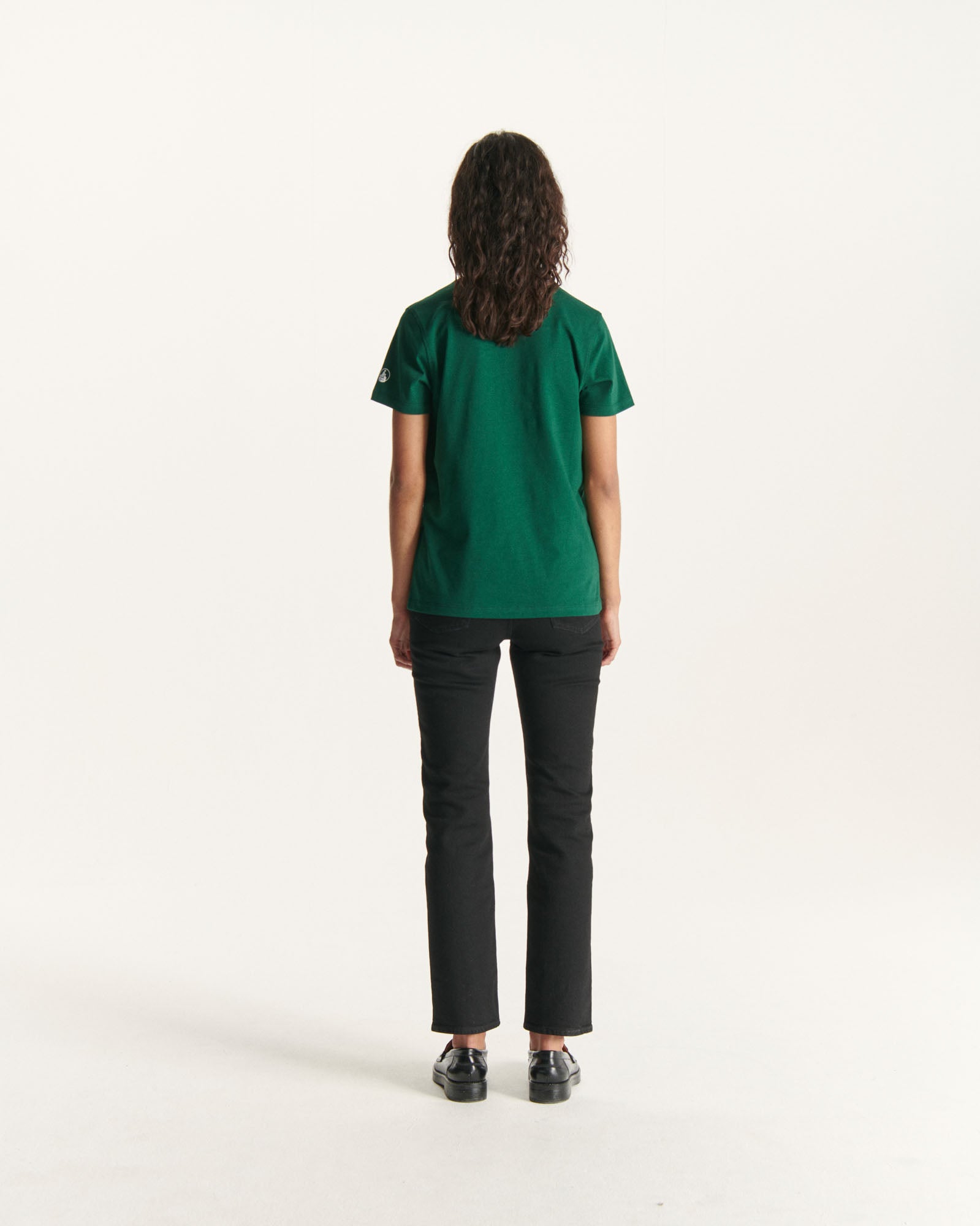T-shirt en coton biologique Vert foncé Rosas