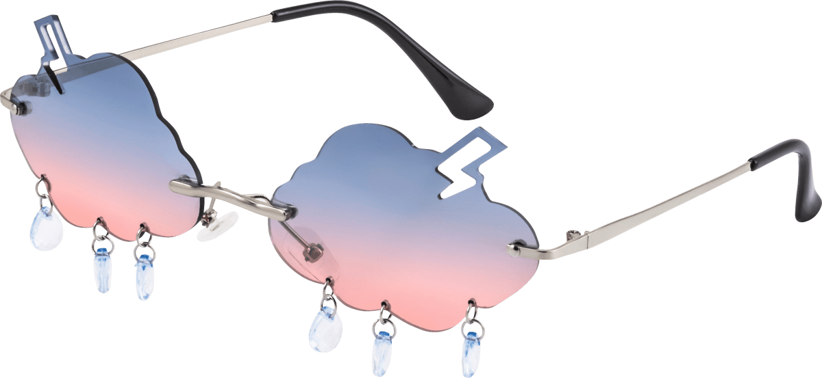 Rahmenlose Party-Brille in Wolkenform, 1 St