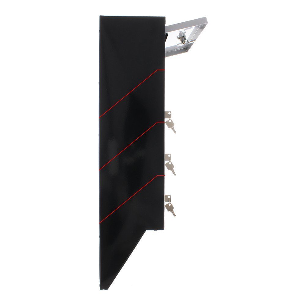 Profirst Wandbriefkasten Profirst Briefkastenanlage Quattro silber/schwarz