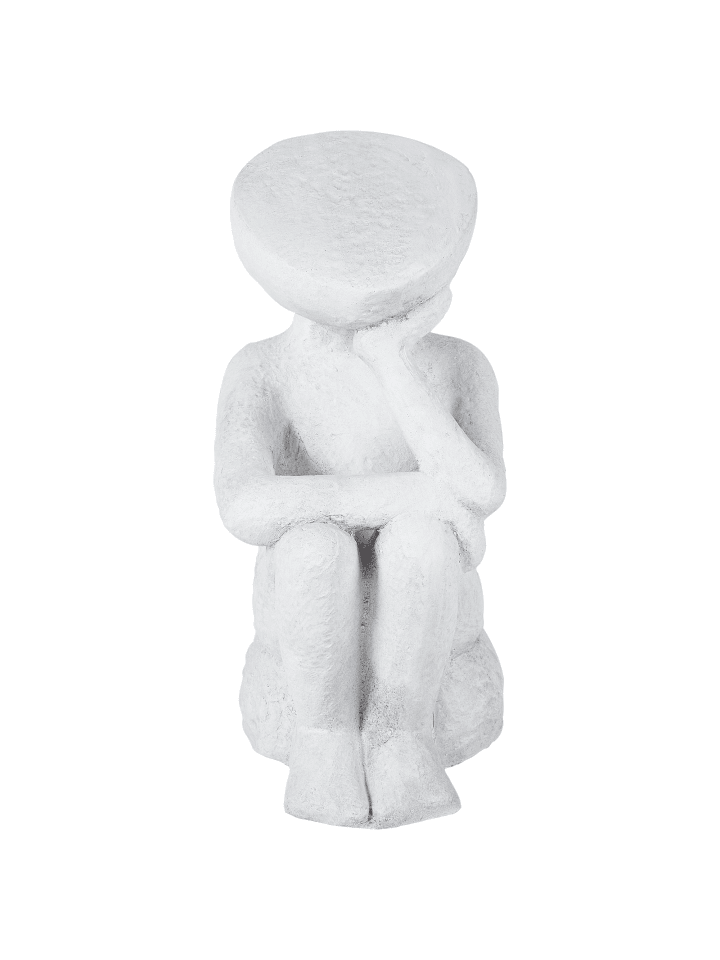 Beliani Gartenfigur FRIA in Grau - (W) 30 x (H) 46 x (L) 30 cm günstig kaufen onesize