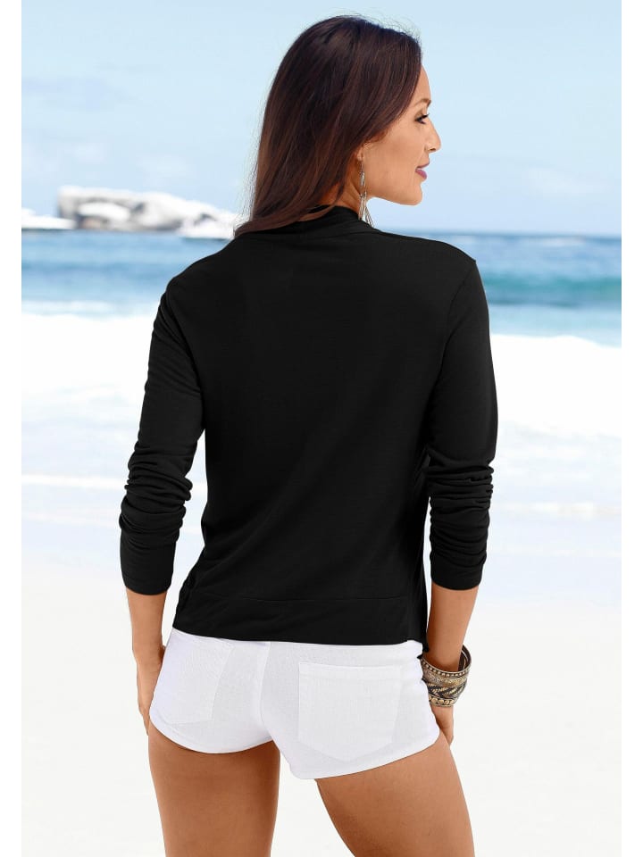 LASCANA Shirtjacke in schwarz günstig kaufen