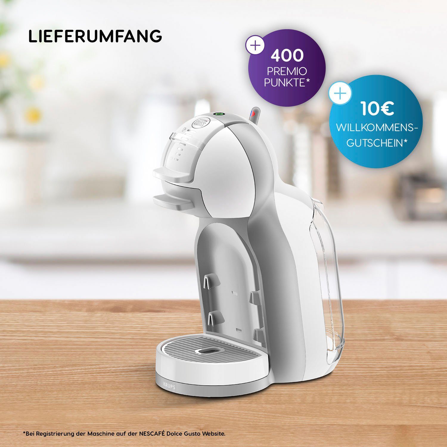 NESCAFÉ® Dolce Gusto® Kapselmaschine KP1201 Mini Me, passt in jede Küche, samtige Crema, automatische Abschaltung